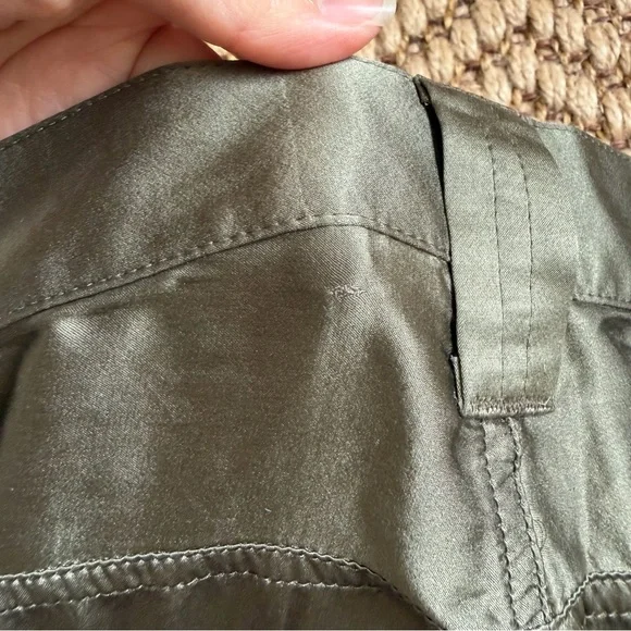 Joie Vtg Silk Green Low Rise Cargo Pants Size 27 Y2K Lightweight Natural Neutral - Picture 9 of 14